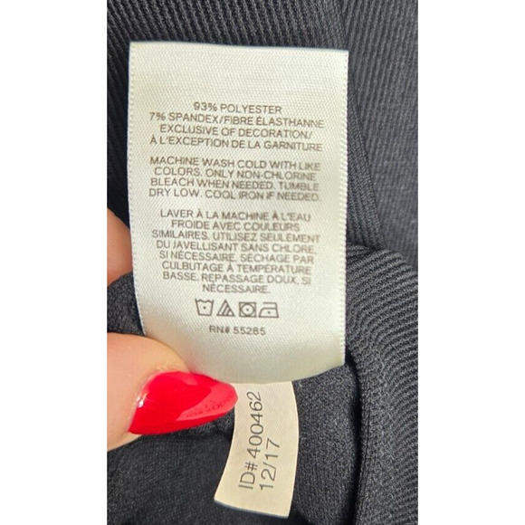 Vintage Y2K Express Bodysuit Medium Black Ribbed Lace Up Embroidered Dark Fairy - Picture 9 of 9